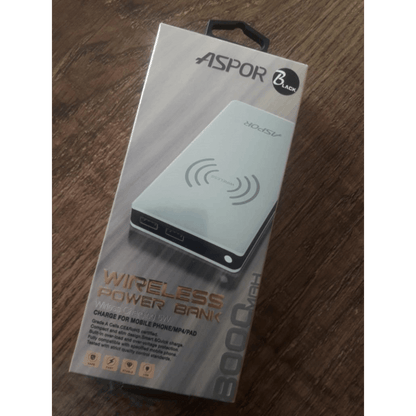 Aspor a341 8000 mah wireless power bank