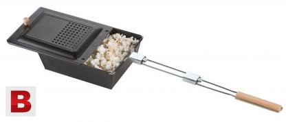 Campfire corn popper popcorn