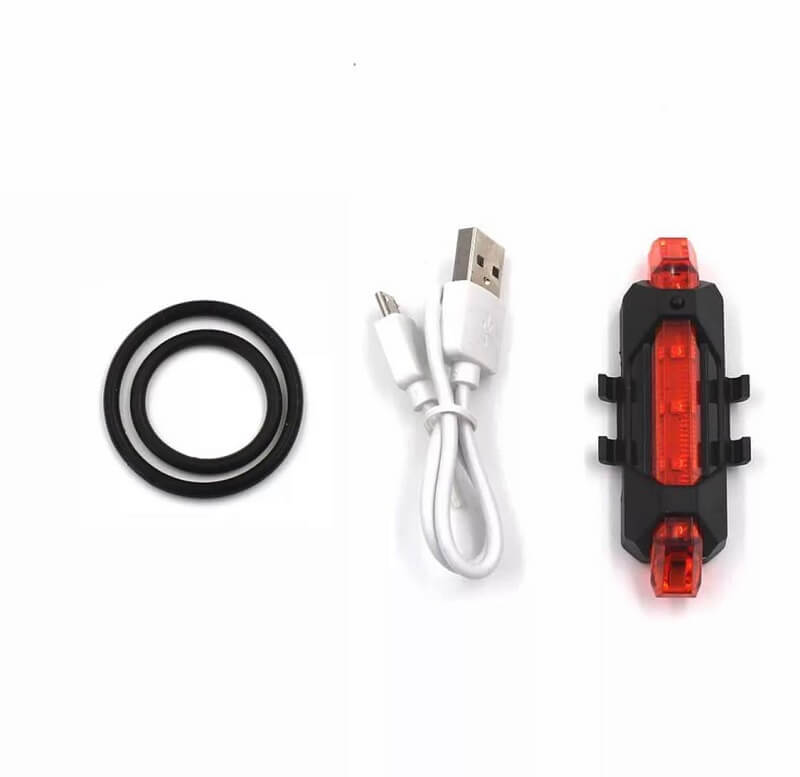 1pc portable red bicycle tail light - safety warning lamp