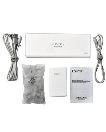 Romoss laptop power bank eusb sofun 9 23400mah