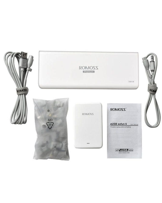 Romoss laptop power bank eusb sofun 9 23400mah
