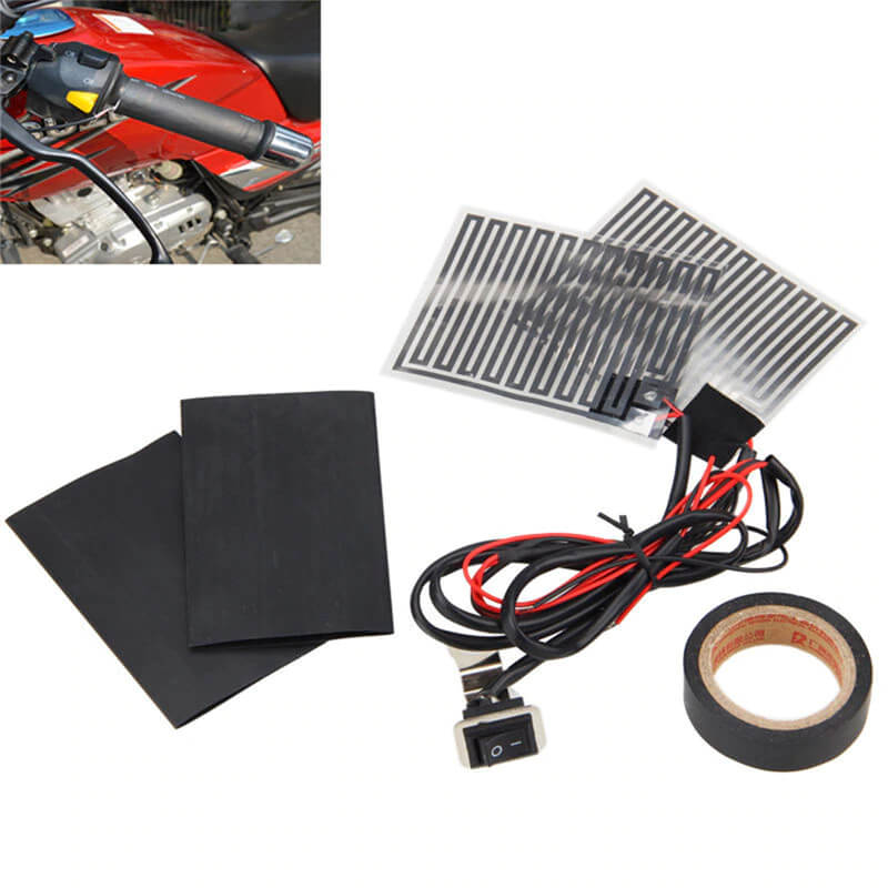 Heated handlebar motocycle grips kit pads for 12v