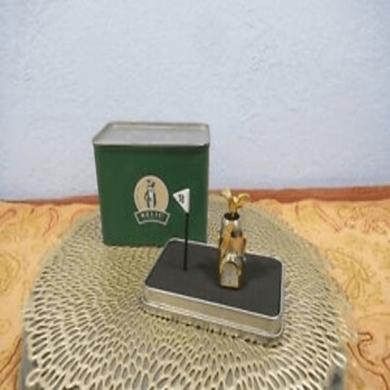 Fossil brand antique golf bag clock - metal black