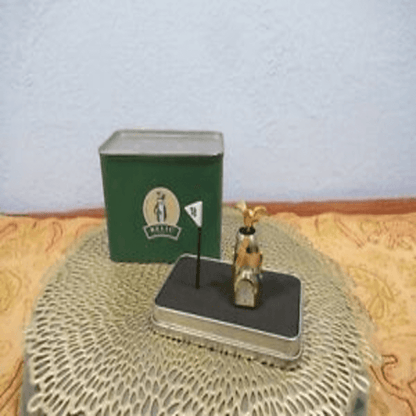 Fossil brand antique golf bag clock - metal black