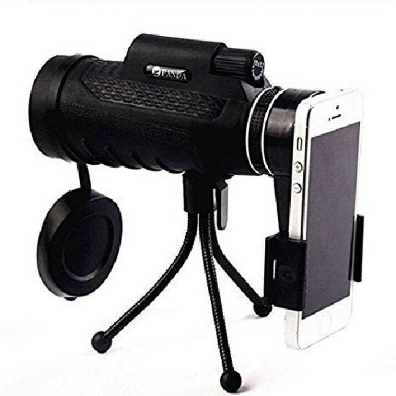 Waterproof monocular telescope+panda zoom lens+tripod+clip