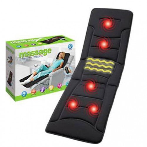 Motor mat silky quilted massager with heated pillow