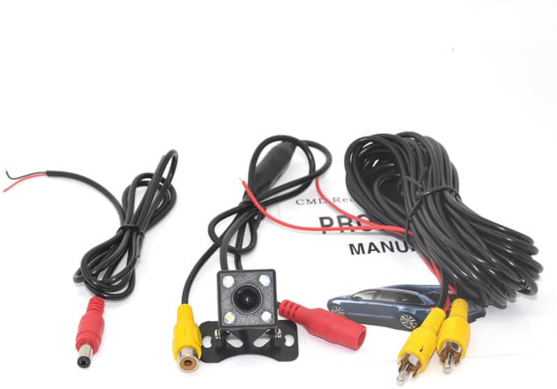 Waterproof 4 led night vision car ccd rear view camera