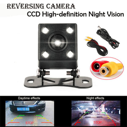 Waterproof 4 led night vision car ccd rear view camera