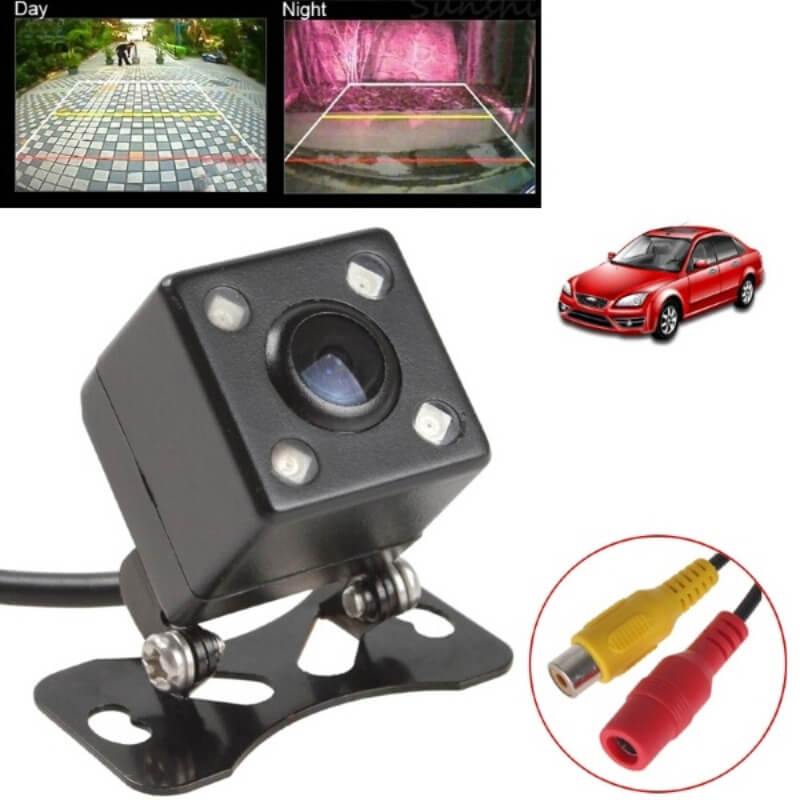 Waterproof 4 led night vision car ccd rear view camera