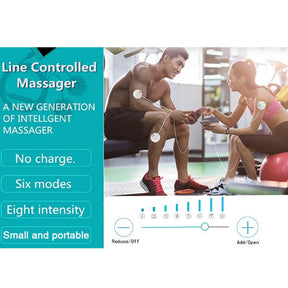 Line controlled physiotherapy massager