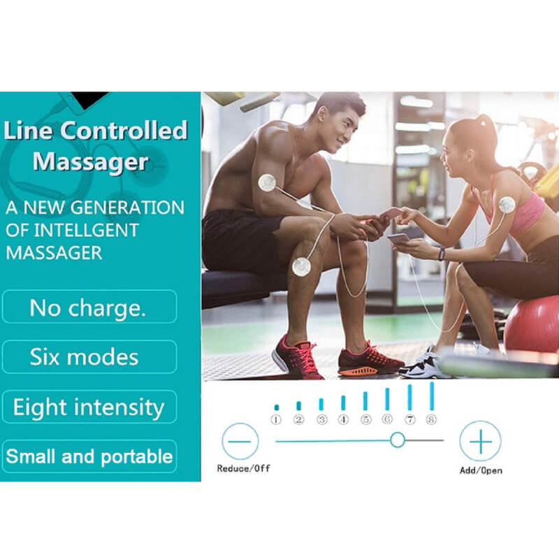 Line controlled physiotherapy massager