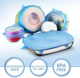 6 pieces silicone covers lids