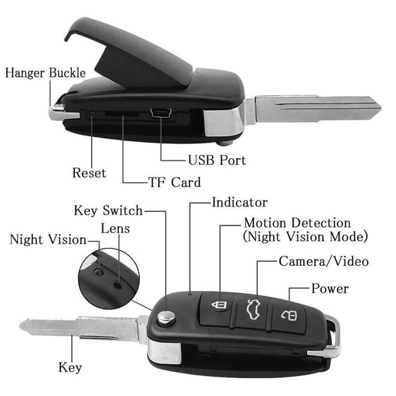 Car keychain camera with night vision s820