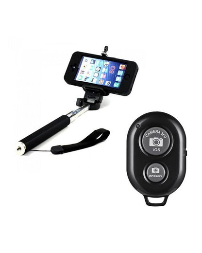 Selfie stick with bluetooth shutter