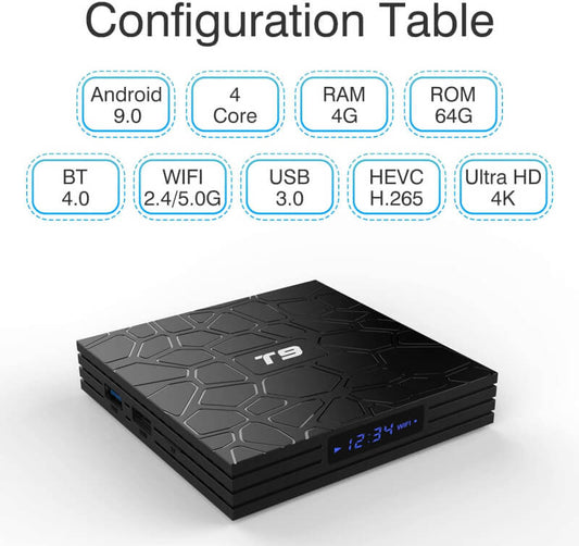 T9 android tv box 4gb ram 64gb rom
