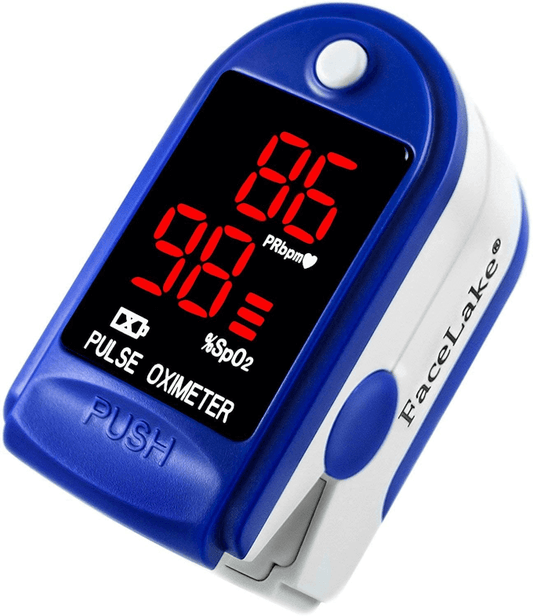 Finger pulse oximeter with led display