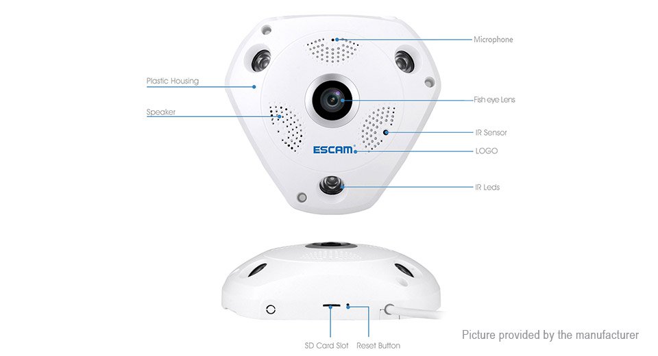 360 degree wireless surveillance camera