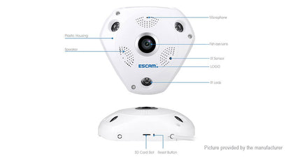 360 degree wireless surveillance camera
