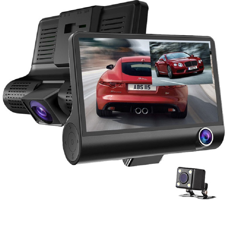 Wdr dashcam 3 camera lens video car dvr full hd 1080p
