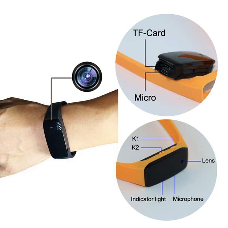 Sports wearable bracelet portable hidden camera