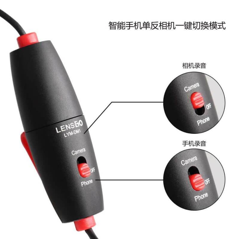 Lensgo mic for canon nikon dslr camcorder & phone - lym dm1