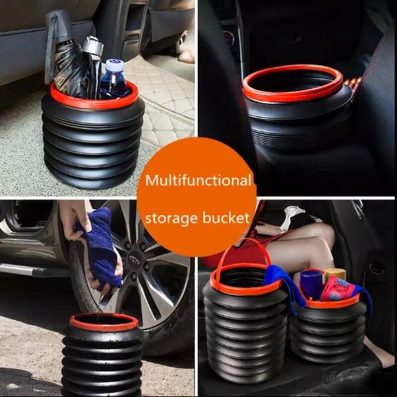 Foldable bucket portable storage mini trash can