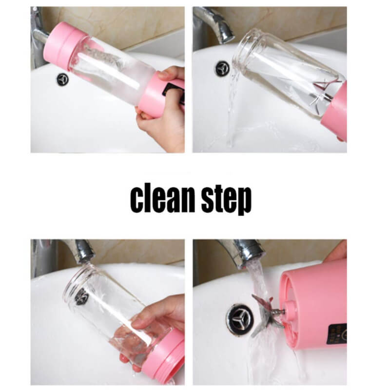 6 blade 400ml mini juicer rechargeable electric fruit juicer