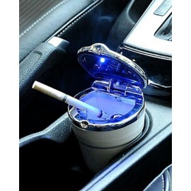LED-Chrome-Ashtray-With-Blue-LED-For-Cars-Silver