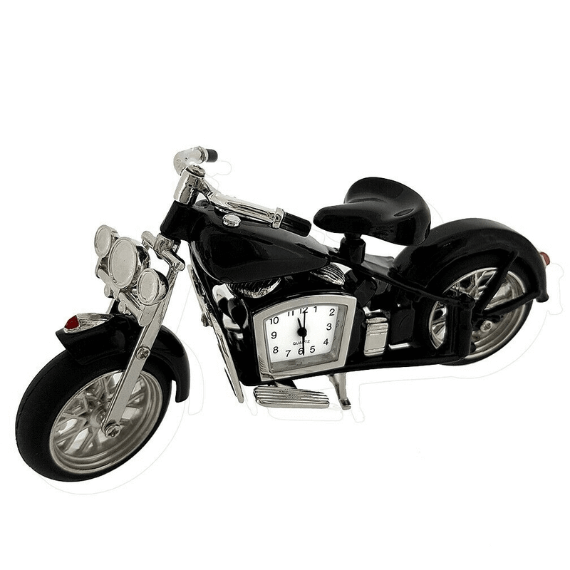 Fossil-Antique-Harley-Davidson-Bike-Clock-Metal-Black
