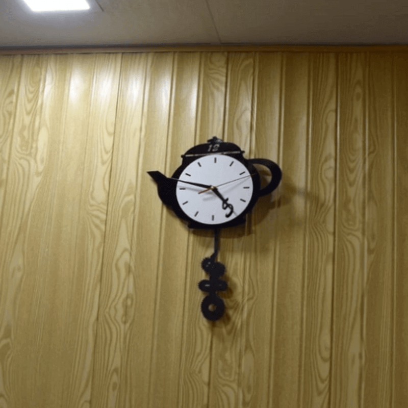 Tea-Kettle-Shaped-Wall-Clock